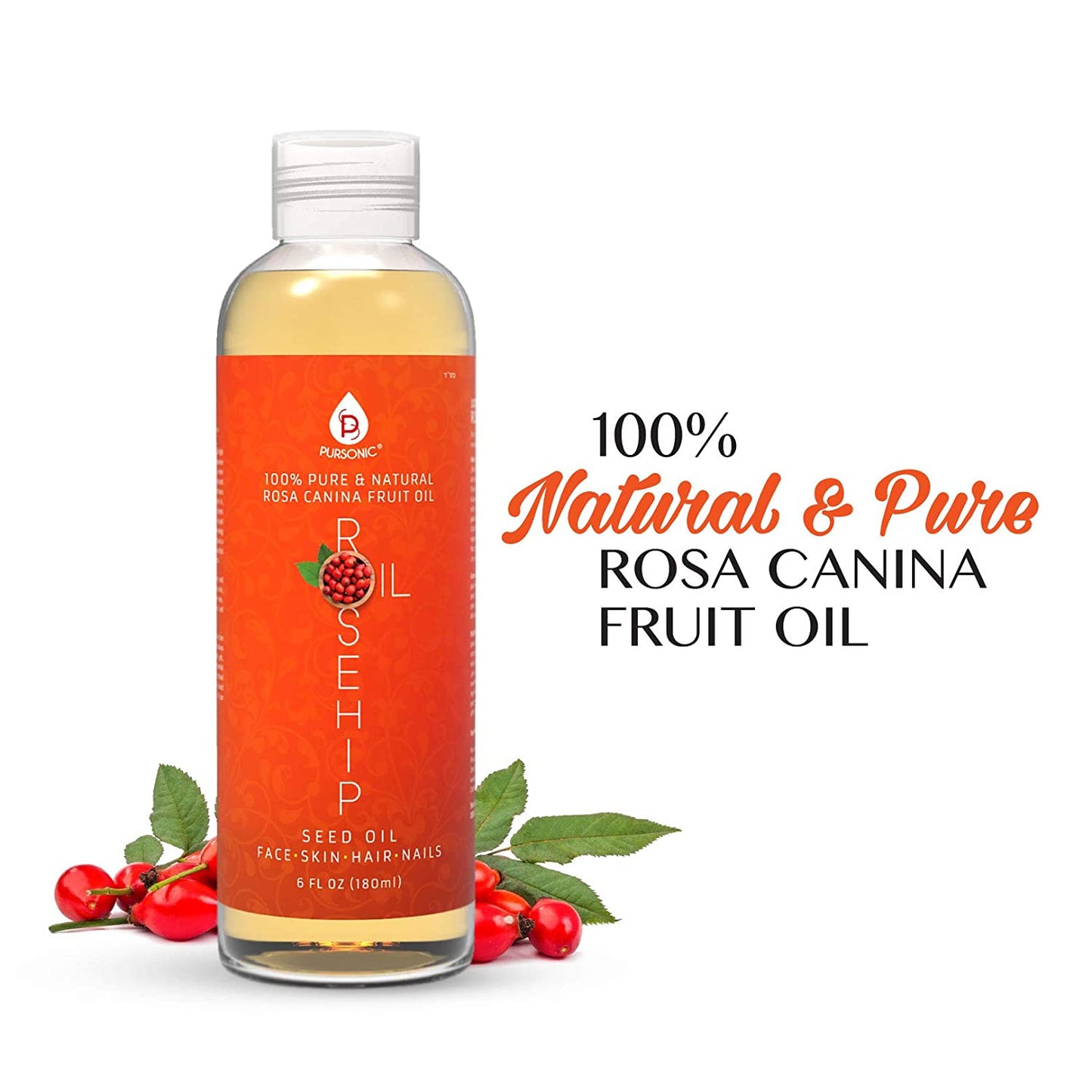 Natural Cold Pressed Premium Rosehip Seed Oil 6 Oz